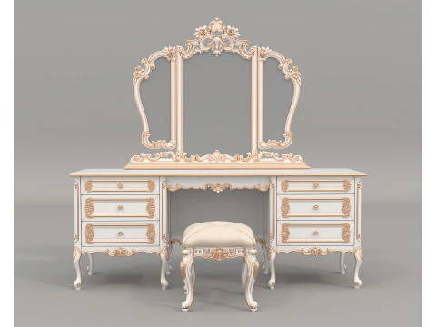 Classic European style Dressing Table 26 3D Model