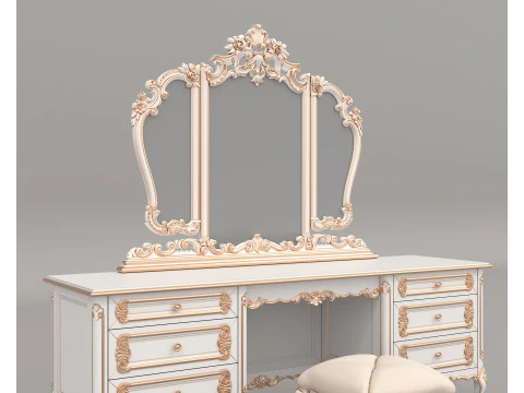 Classic European style Dressing Table 26 3D Model