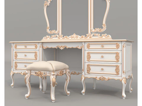Classic European style Dressing Table 26 3D Model