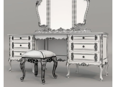 Classic European style Dressing Table 26 3D Model