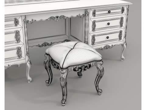 Classic European style Dressing Table 26 3Dモデル