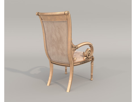 Classic European style Dining Table and Chairs 57 3Dモデル