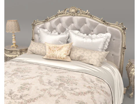 Set letto classico in stile europeo 64 Modello 3D