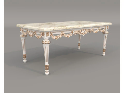 Classic European Style Sofa and Armchair Set 8 3D Model