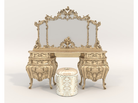 Classic European style Dressing Table 27 3D 模型