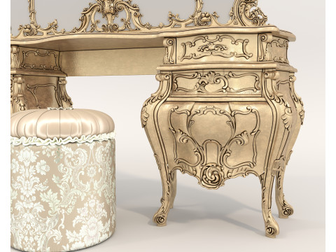 Classic European style Dressing Table 27 3D 模型