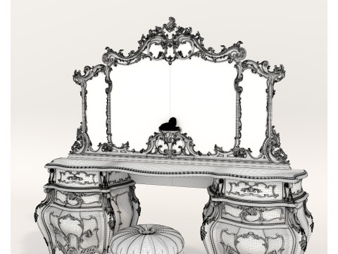 Classic European style Dressing Table 27 3D 模型