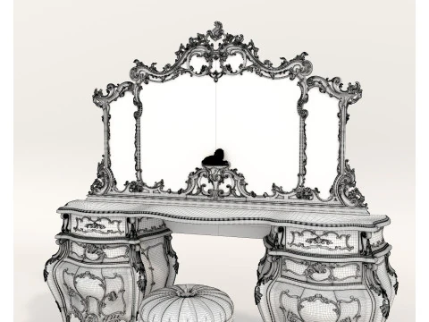 Classic European style Dressing Table 27 3D Model