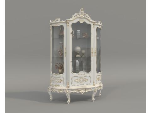 Classic Display Cabinet and Decoration 13 Modello 3D