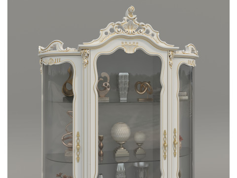 Classic Display Cabinet and Decoration 13 3Dモデル