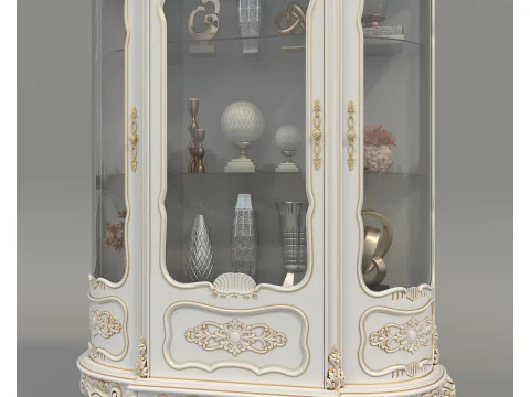 Classic Display Cabinet and Decoration 13 3D Model
