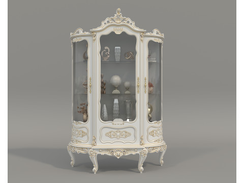 Classic Display Cabinet and Decoration 13 3Dモデル