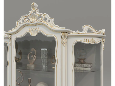 Classic Display Cabinet and Decoration 13 3D Model