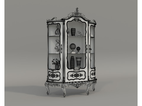 Classic Display Cabinet and Decoration 13 3Dモデル