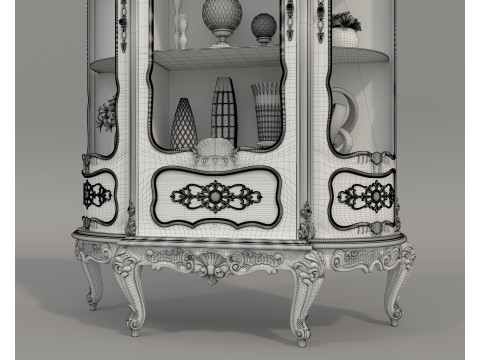 Classic Display Cabinet and Decoration 13 3Dモデル