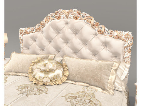 Classic European Style Bed Set 67 3D Модель