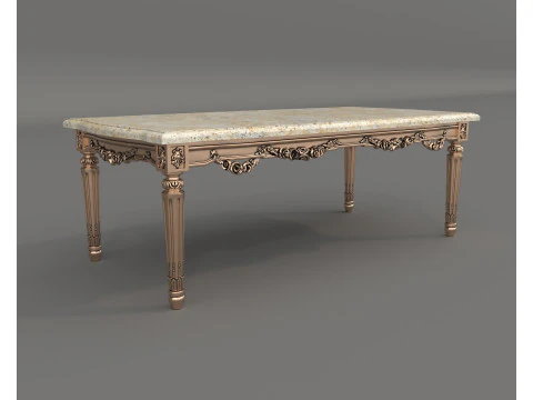 Set divano e poltrona in stile classico europeo 9 Modello 3D