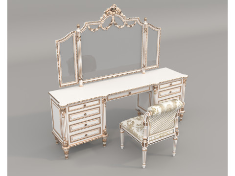 Classic European style Dressing Table 28 3D Model
