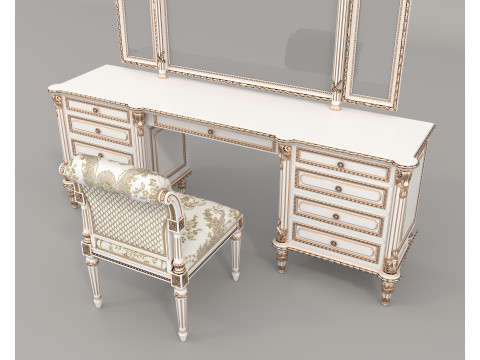 Classic European style Dressing Table 28 3D Model