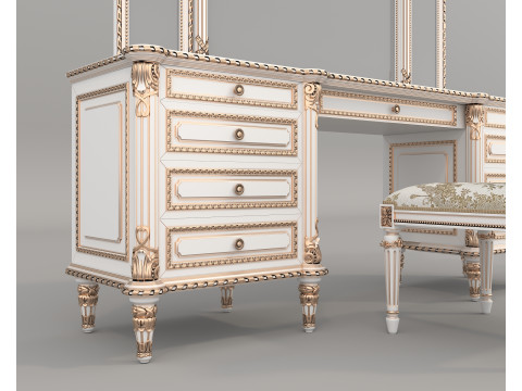 Classic European style Dressing Table 28 3D Model