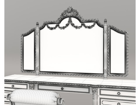 Classic European style Dressing Table 28 3D Model