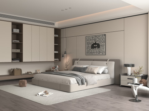 Modern Bedroom Scene 48 Modelo 3D