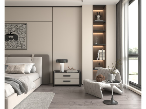 Modern Bedroom Scene 48 Modelo 3D