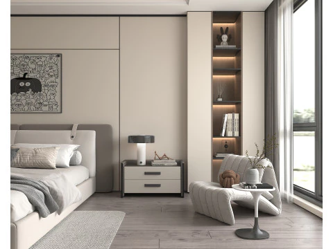 Modern Bedroom Scene 48 3D Model
