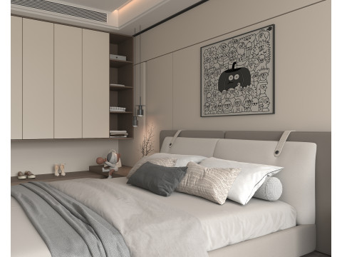 Modern Bedroom Scene 48 Modelo 3D