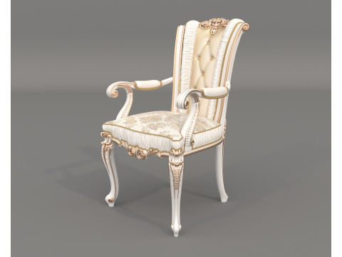 Classic European style Dining Table and Chairs 58 3Dモデル