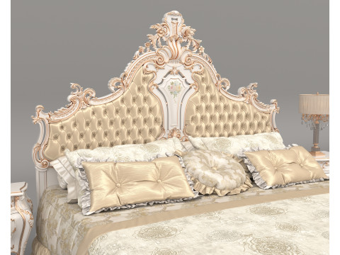 Classic European Style Bed Set 68 Modelo 3D