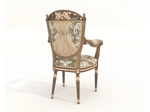 Classic European style Dining Table and Chairs 59 3D Model