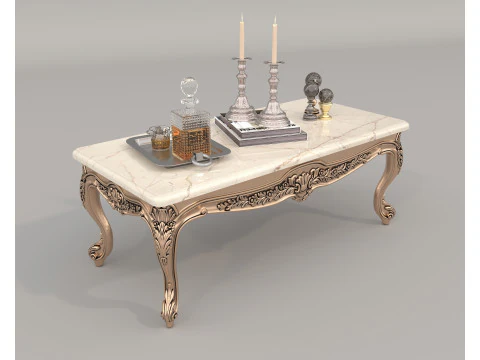 Conjunto de Sof&aacute; y Sill&oacute;n Estilo Cl&aacute;sico Europeo 10 Modelo 3D