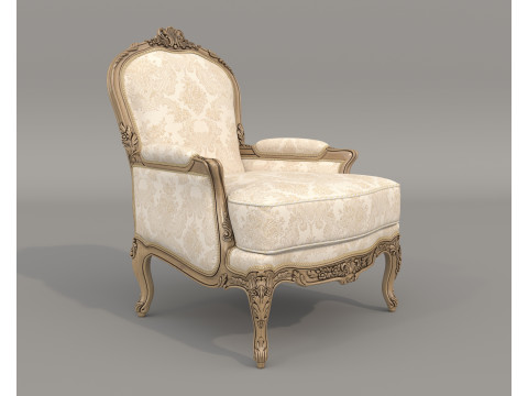 Classic European Style Sofa and Armchair Set 11 Model 3D