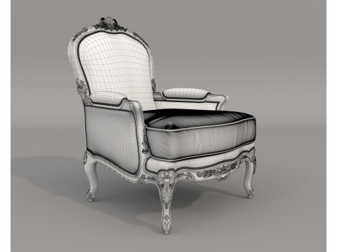 Classic European Style Sofa and Armchair Set 11 Model 3D