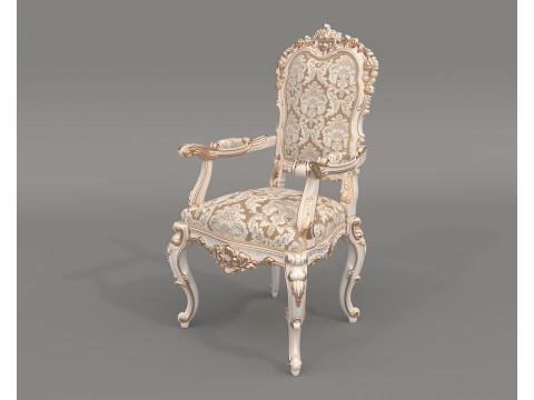 Classic European style Dining Table and Chairs 60 Modelo 3D