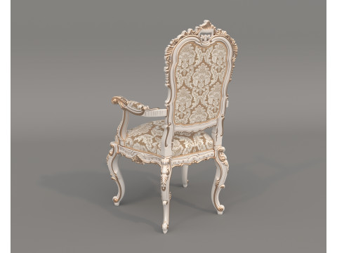 Classic European style Dining Table and Chairs 60 Modelo 3D