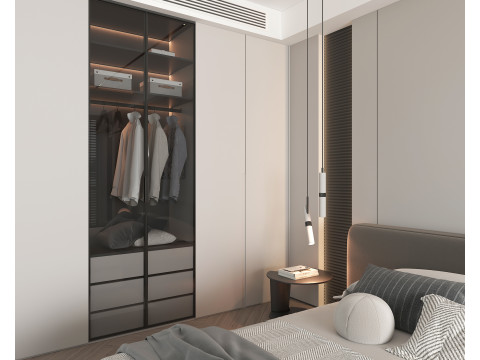 Modern Bedroom Scene 49 3D Модель