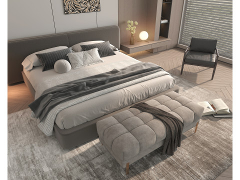 Modern Bedroom Scene 49 3D Модель