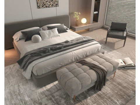 Modern Bedroom Scene 49 3D Model