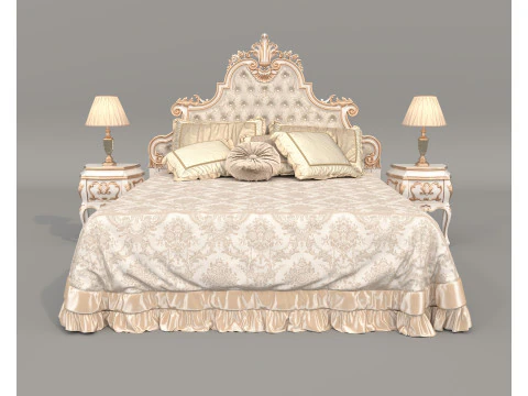 Juego de cama estilo cl&aacute;sico europeo 70 Modelo 3D