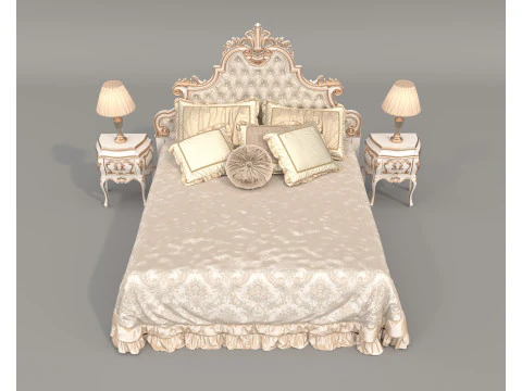 Juego de cama estilo cl&aacute;sico europeo 70 Modelo 3D