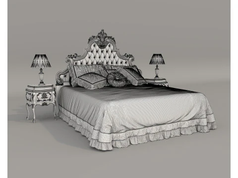 Juego de cama estilo cl&aacute;sico europeo 70 Modelo 3D