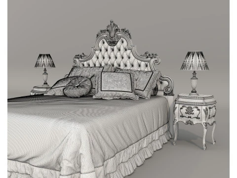 Juego de cama estilo cl&aacute;sico europeo 70 Modelo 3D