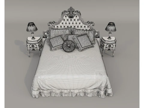 Juego de cama estilo cl&aacute;sico europeo 70 Modelo 3D