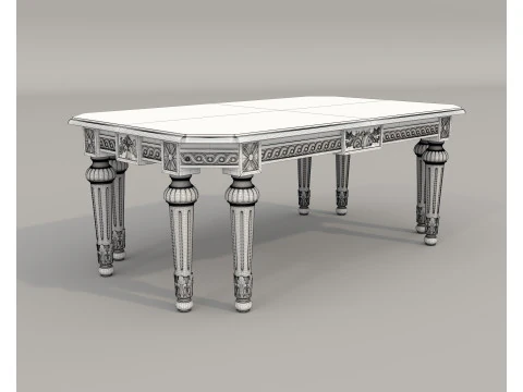 Ensemble canap&eacute; et fauteuil de style europ&eacute;en classique 13 Modèle 3D