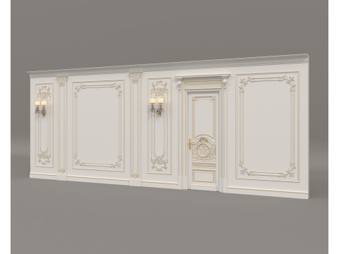 Wall Molding in Classic French style 49 Modello 3D