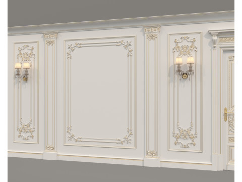 Wall Molding in Classic French style 49 Modello 3D