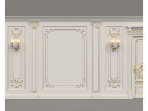 Wall Molding in Classic French style 49 Modello 3D