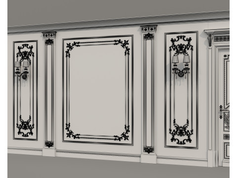 Wall Molding in Classic French style 49 Modello 3D